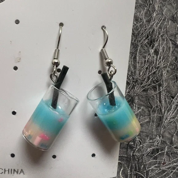 NWOT Mini Boba Tea Earrings! - Picture 10 of 11